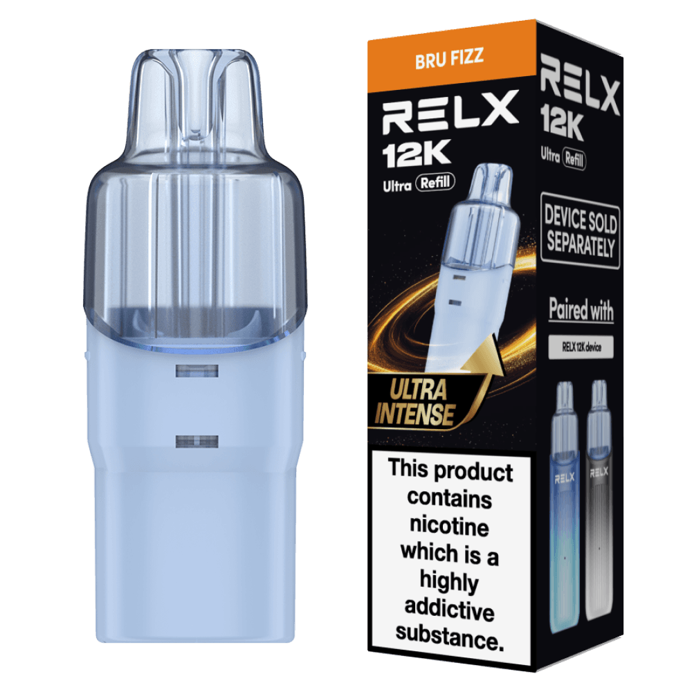  Bru Fizz Relx 12k Ultra Refill Pods Box of 5