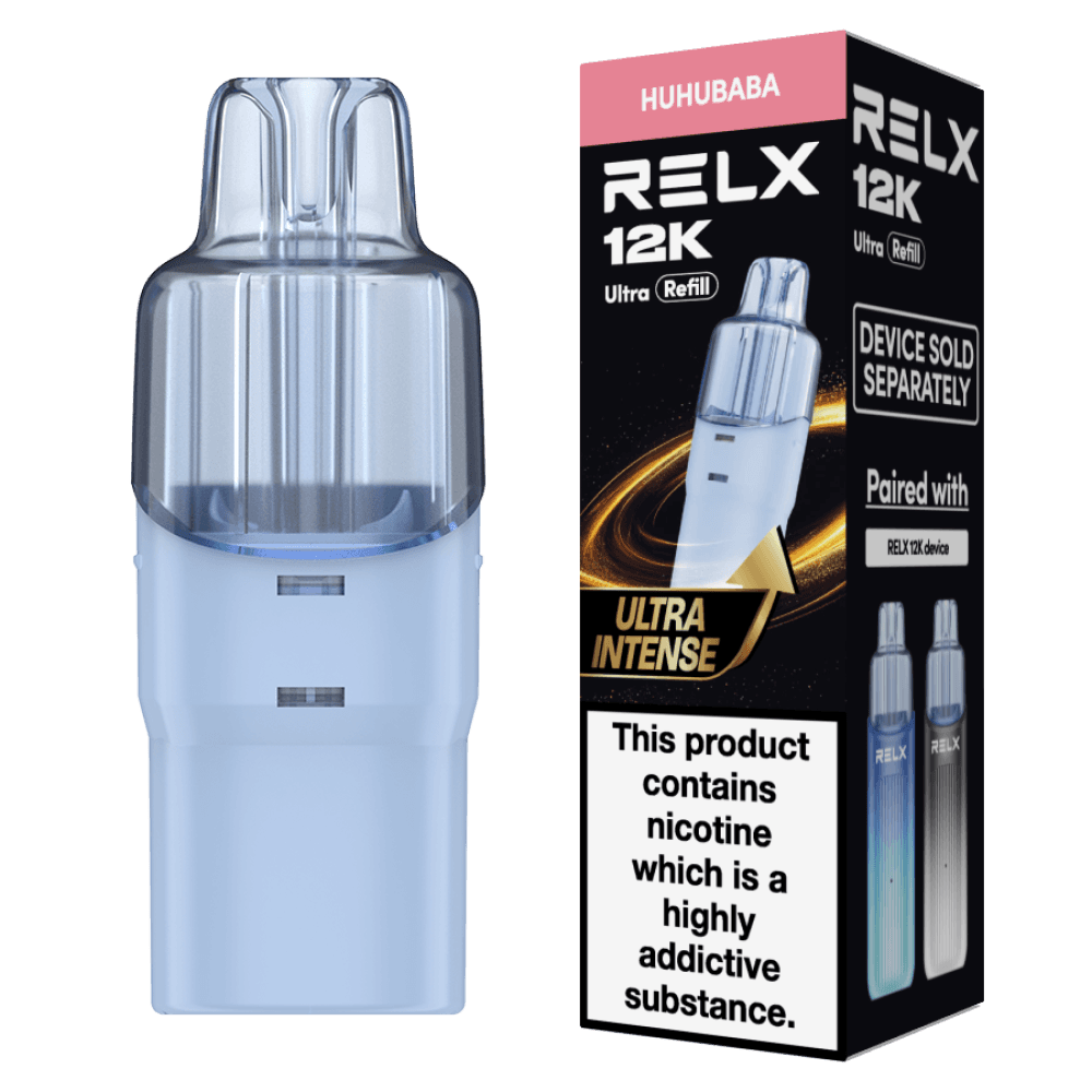  Huhu Baba Relx 12k Ultra Refill Pods Box of 5