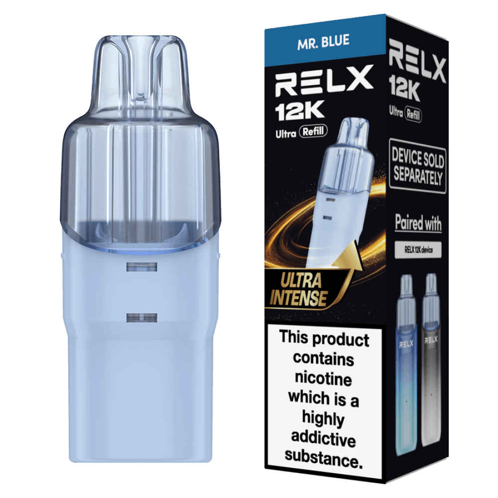  Mr Blue Relx 12k Ultra Refill Pods Box of 5