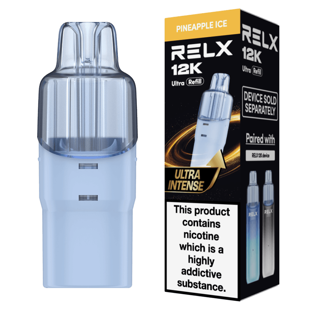  Pineapple Ice Relx 12k Ultra Refill Pods Box of 5