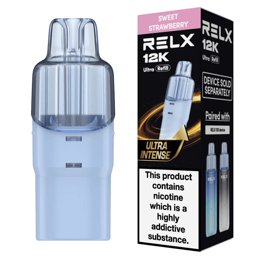  Sweet Strawberry Relx 12k Ultra Refill Pods Box of 5