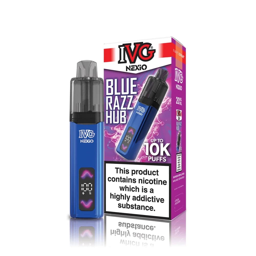  Blue Razz Hub IVG Nexio 10k Vape Kit Box of 5