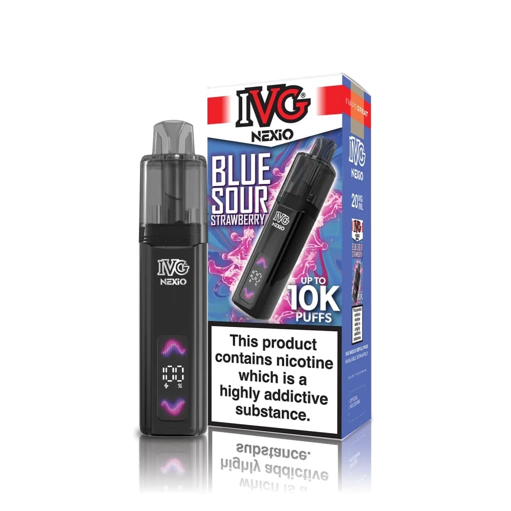  Blue Sour Strawberry IVG Nexio 10k Vape Kit Box of 5