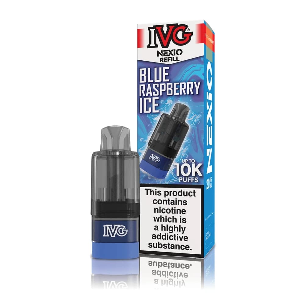  Blue Raspberry Ice IVG Nexio 10k Prefilled Pods Box of 5