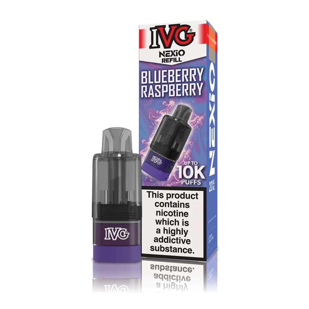  Blueberry Raspberry IVG Nexio 10k Prefilled Pods Box of 5