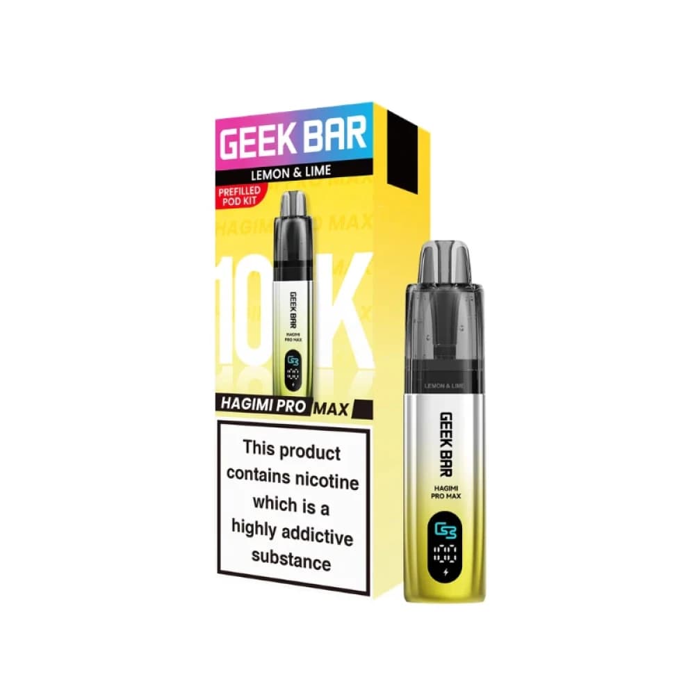  Lemon & Lime Geek Bar Hagimi Pro Max 10K Prefilled Pod Kit Box of 5