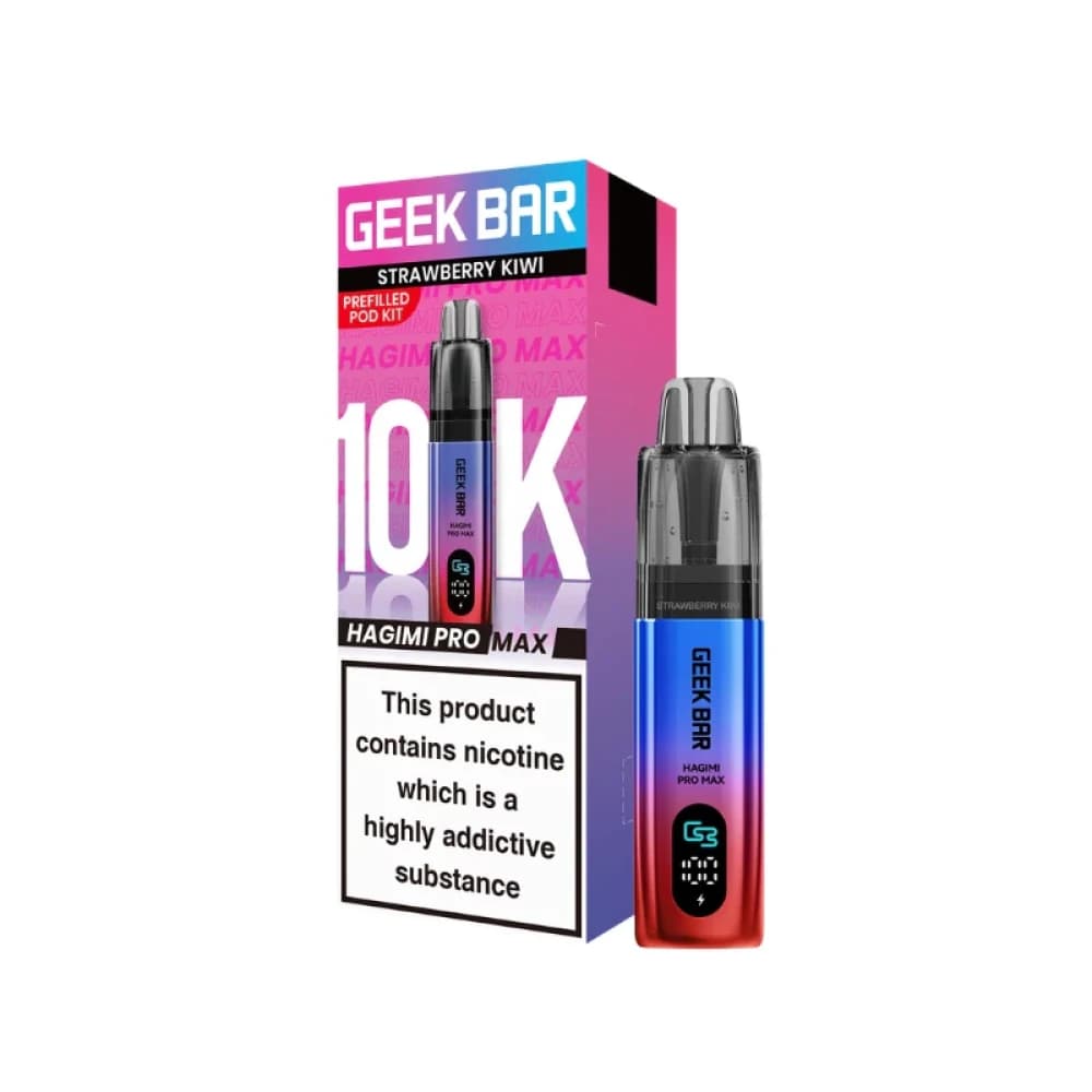  Strawberry Kiwi Geek Bar Hagimi Pro Max 10K Prefilled Pod Kit Box of 5