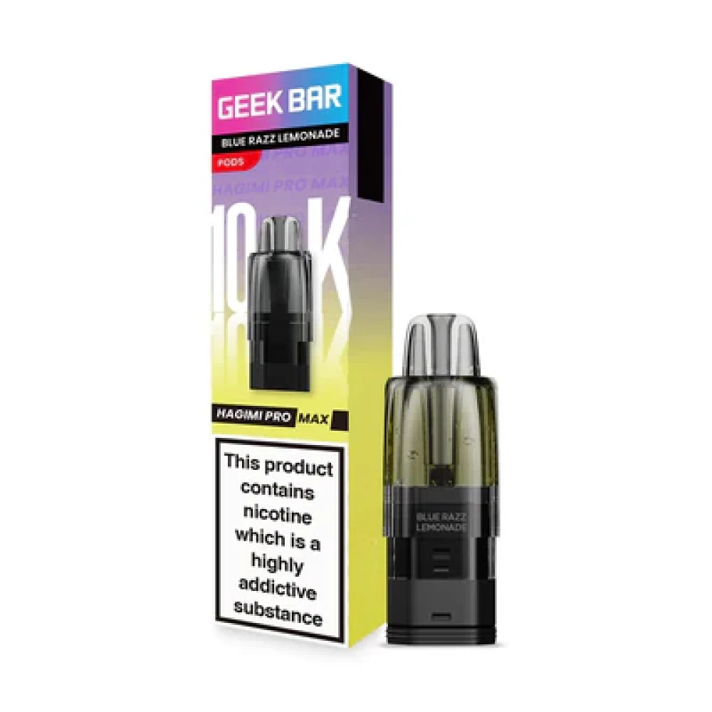  Blue Razz Lemonade Geekbar Hagimi Pro Max 10k Refill Pods Box of 5