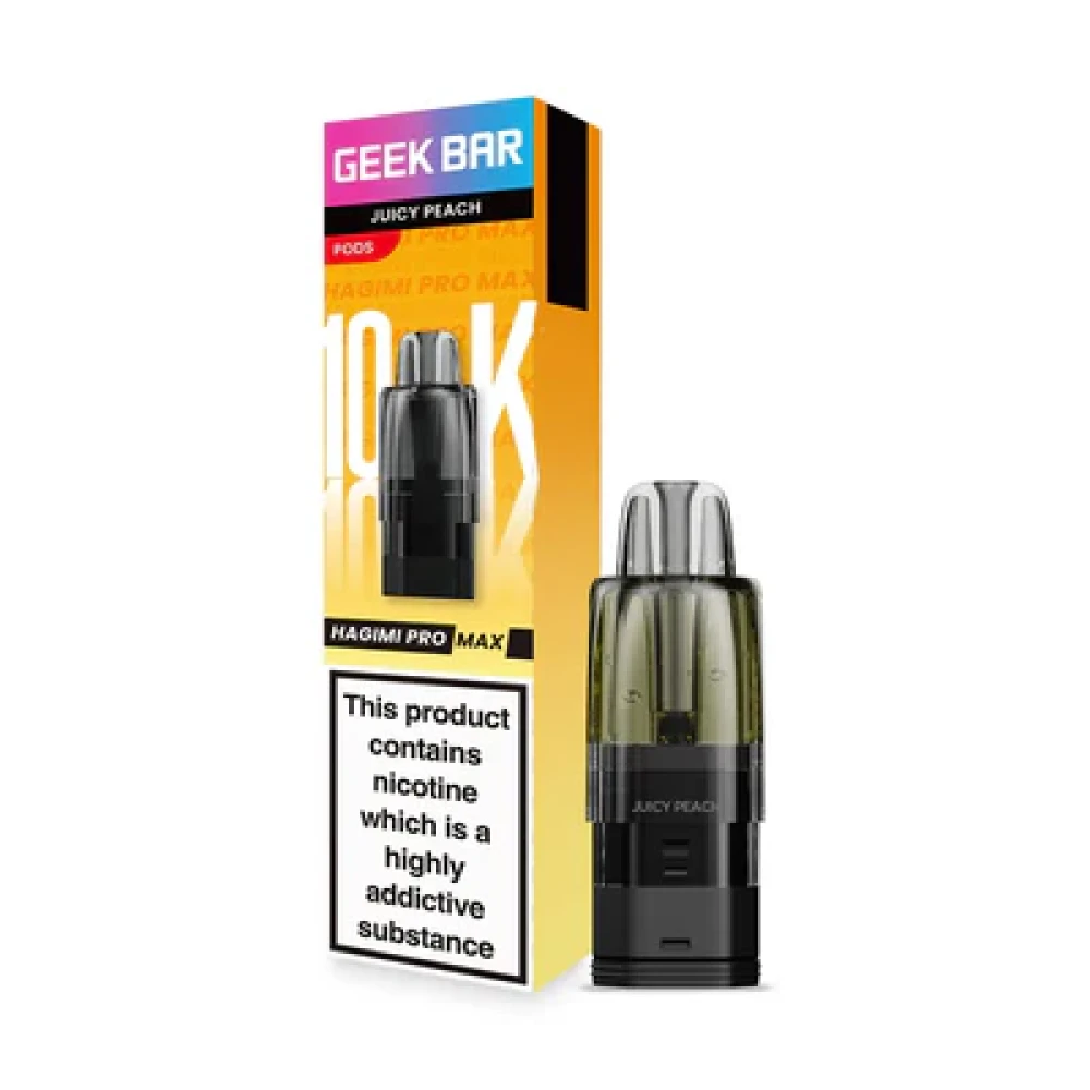  Juicy Peach Geekbar Hagimi Pro Max 10k Refill Pods Box of 5