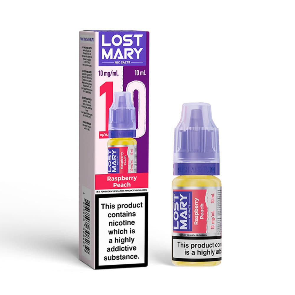  Raspberry Peach / 10mg Lost Mary Nic Salt 10ml