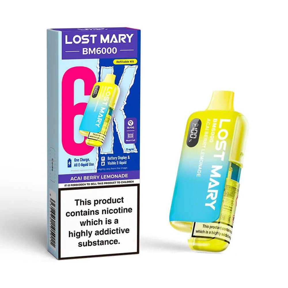 Acai Berry Lemonade Lost Mary BM6000 Prefilled Pod Kit