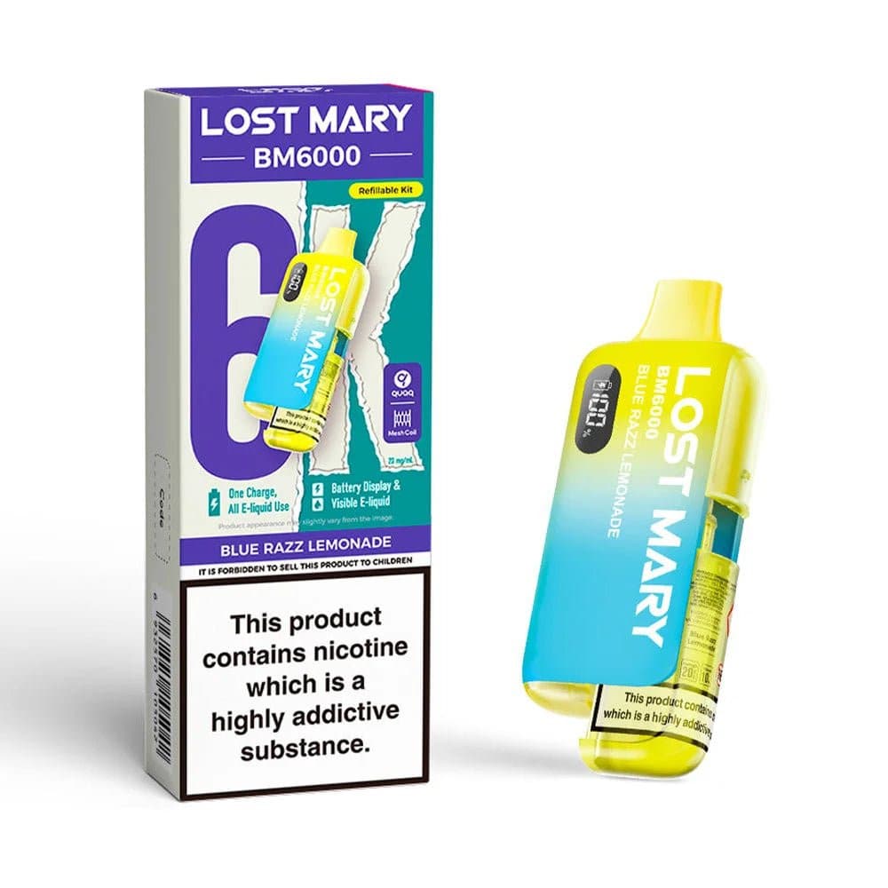  Blue Razz Lemonade Lost Mary BM6000 Prefilled Pod Kit