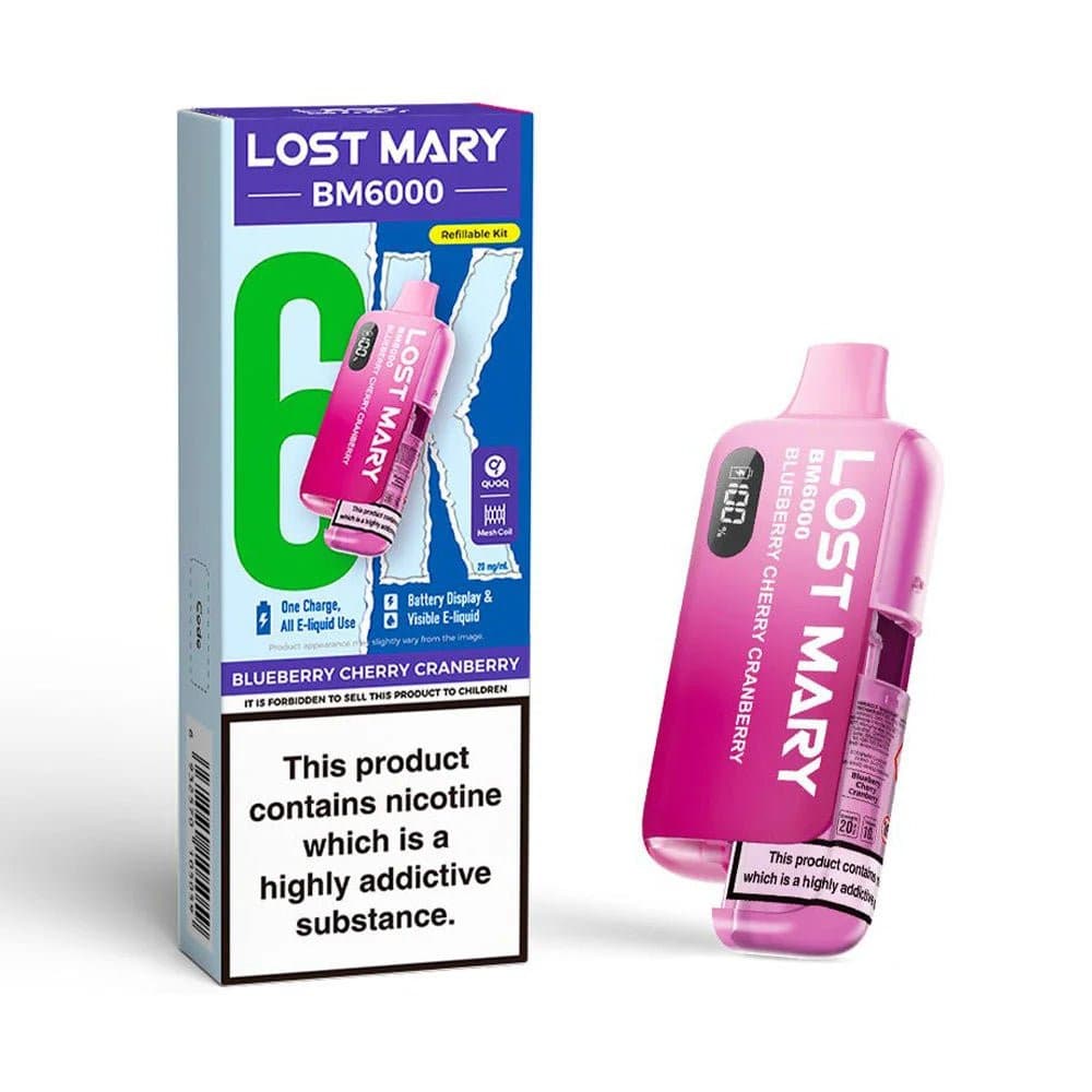  Blueberry Cherry Cranberry Lost Mary BM6000 Prefilled Pod Kit