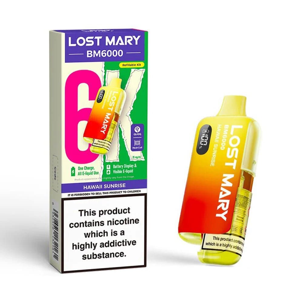  Hawaii Sunrise Lost Mary BM6000 Prefilled Pod Kit