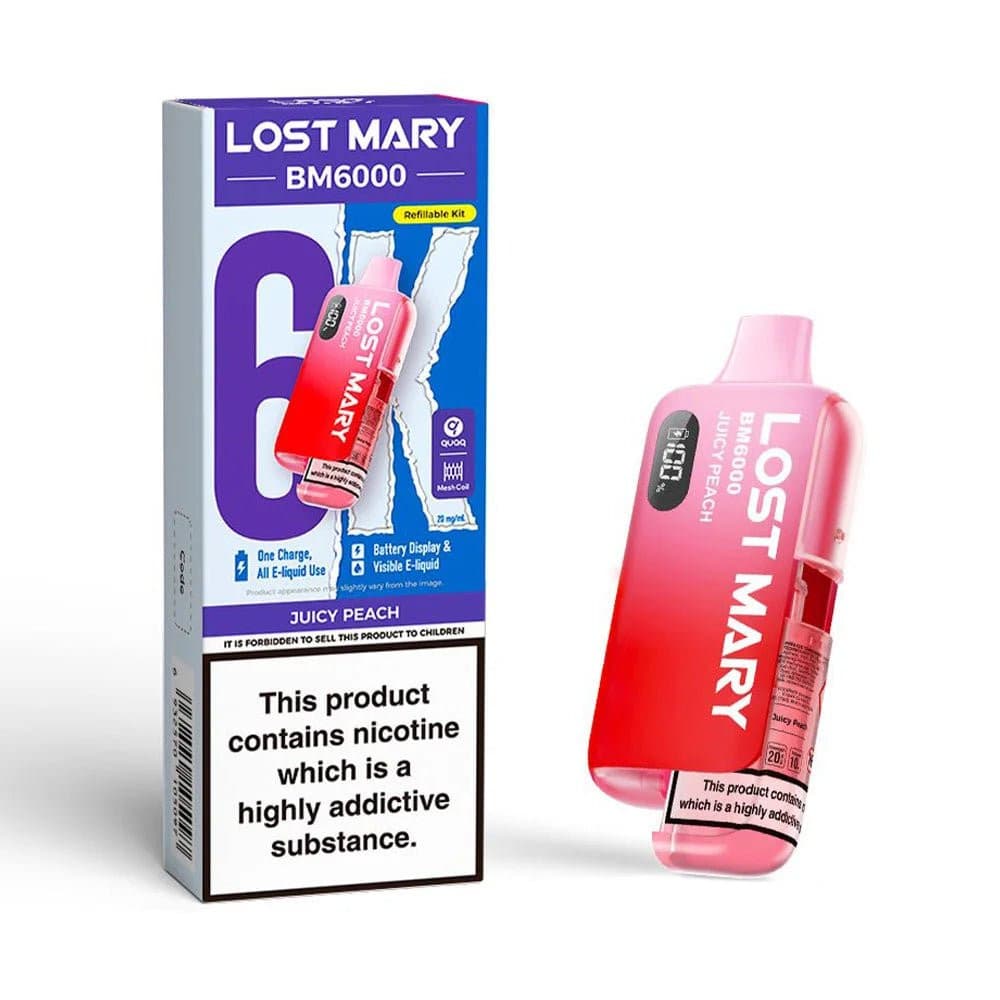  Juicy Peach Lost Mary BM6000 Prefilled Pod Kit