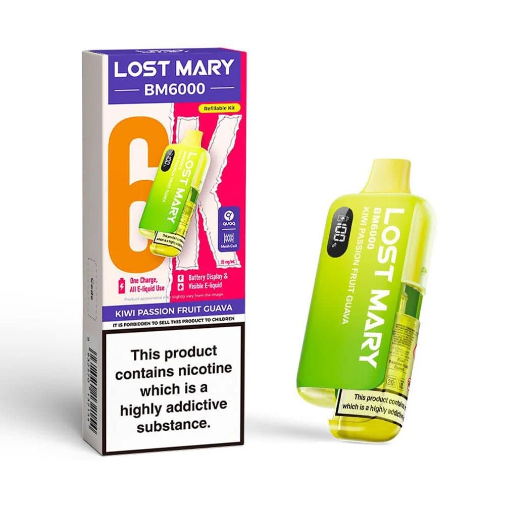  Kiwi Passion Fruit Guava Lost Mary BM6000 Prefilled Pod Kit