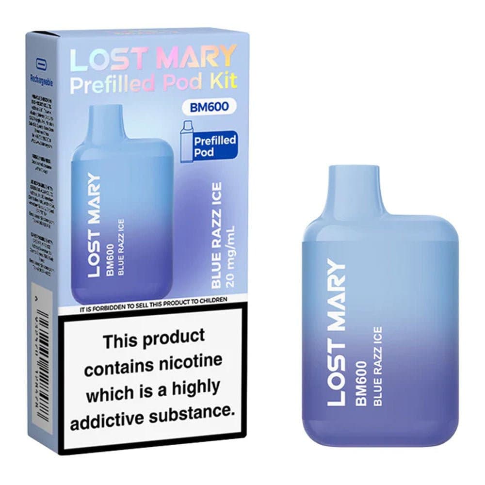  Blue Razz Ice Lost Mary BM600 Prefilled Kit