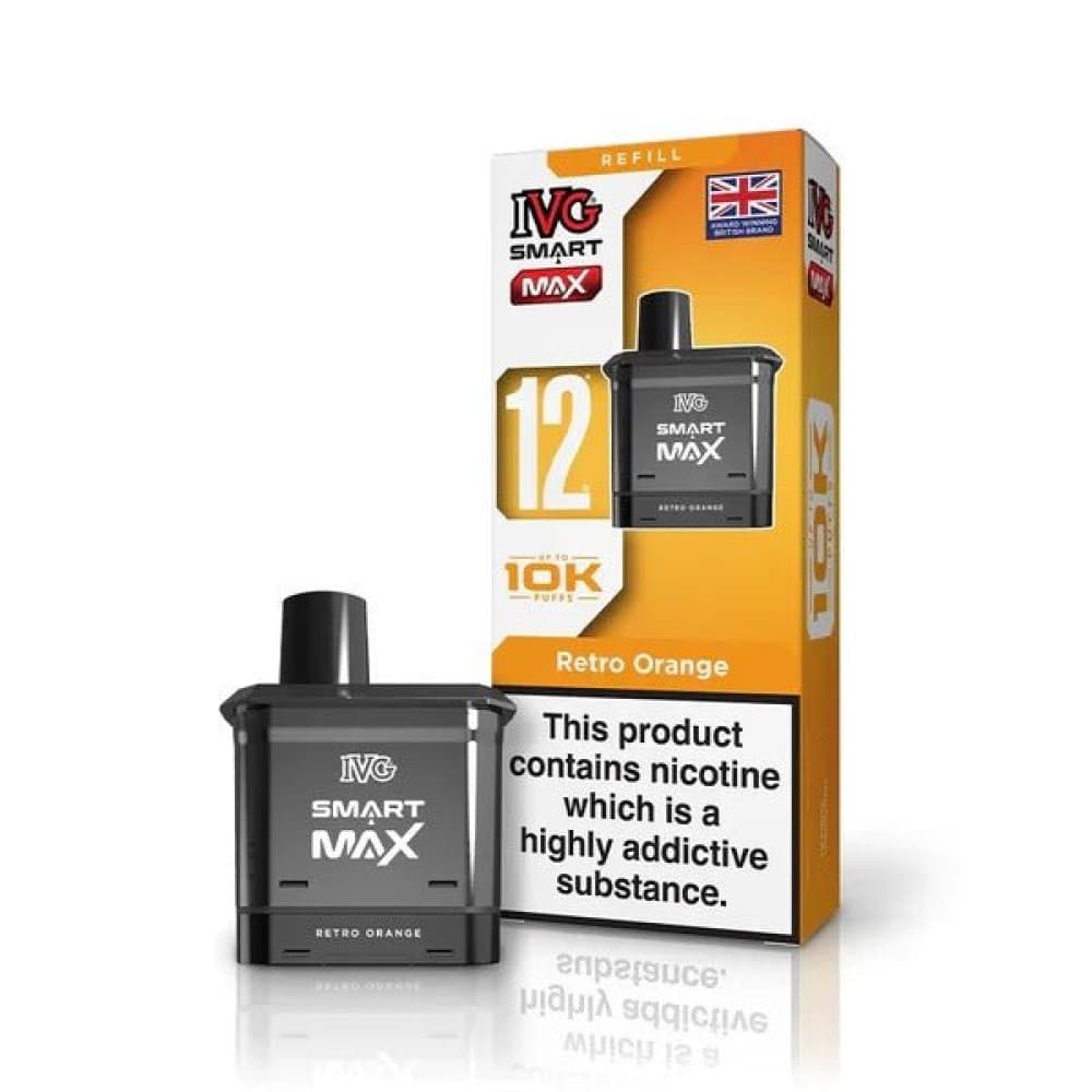  Retro Orange IVG Smart Max 10k Prefilled Replacement Pods