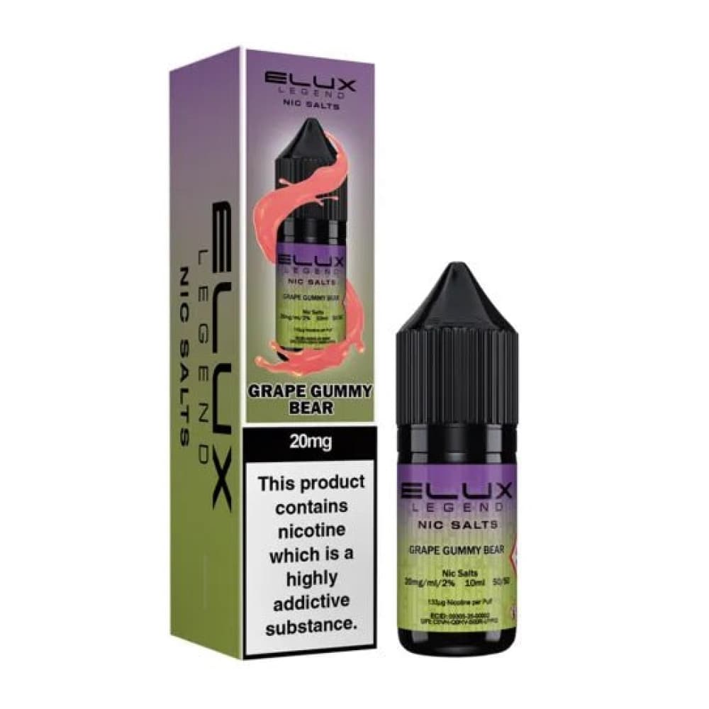  Grape Gummy Bear / 10mg Elux Legend 10ml Nic Salts