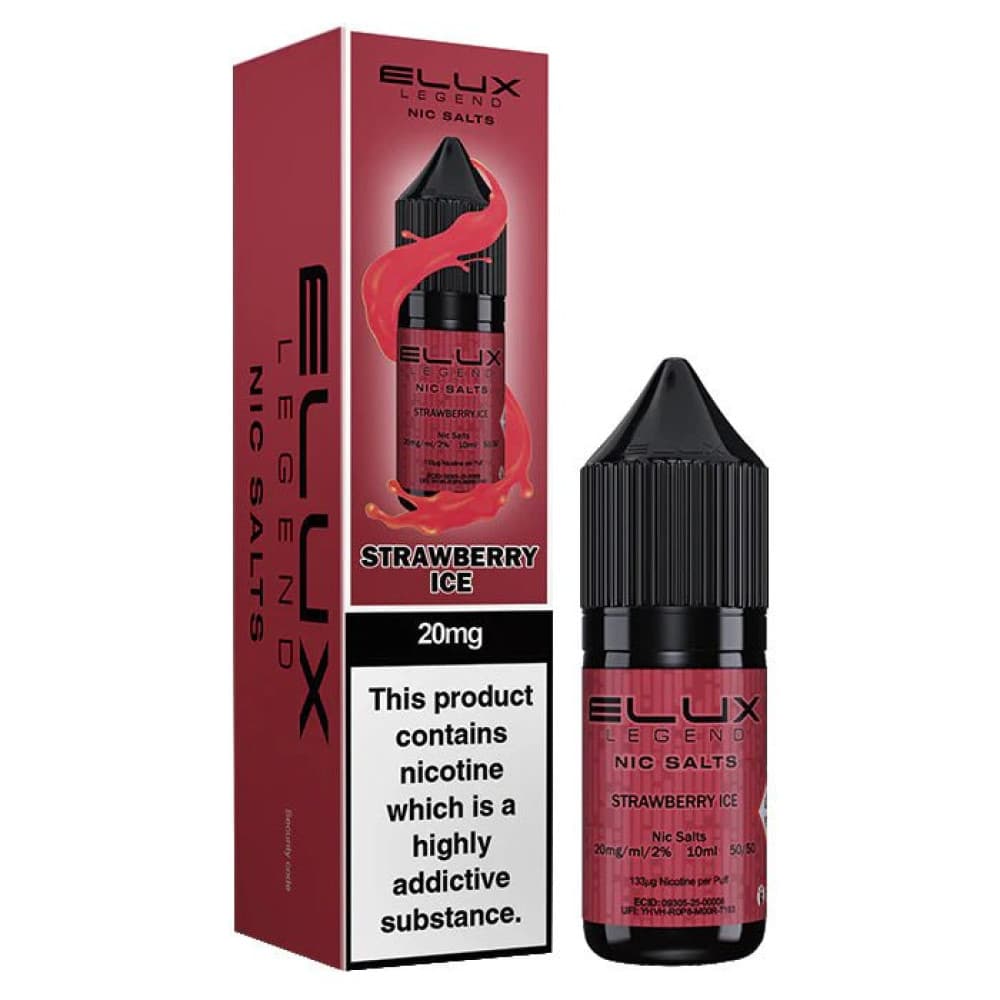  Strawberry Ice / 10mg Elux Legend 10ml Nic Salts