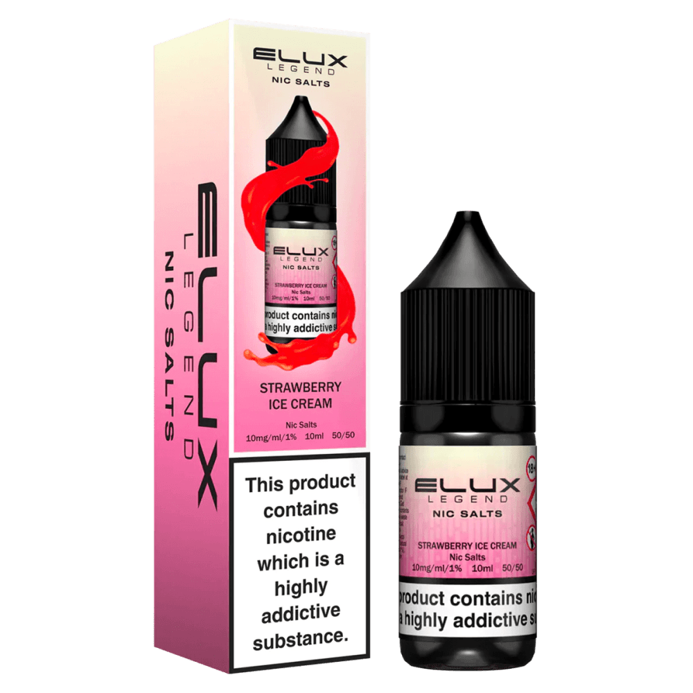  Strawberry Ice Cream / 10mg Elux Legend 10ml Nic Salts