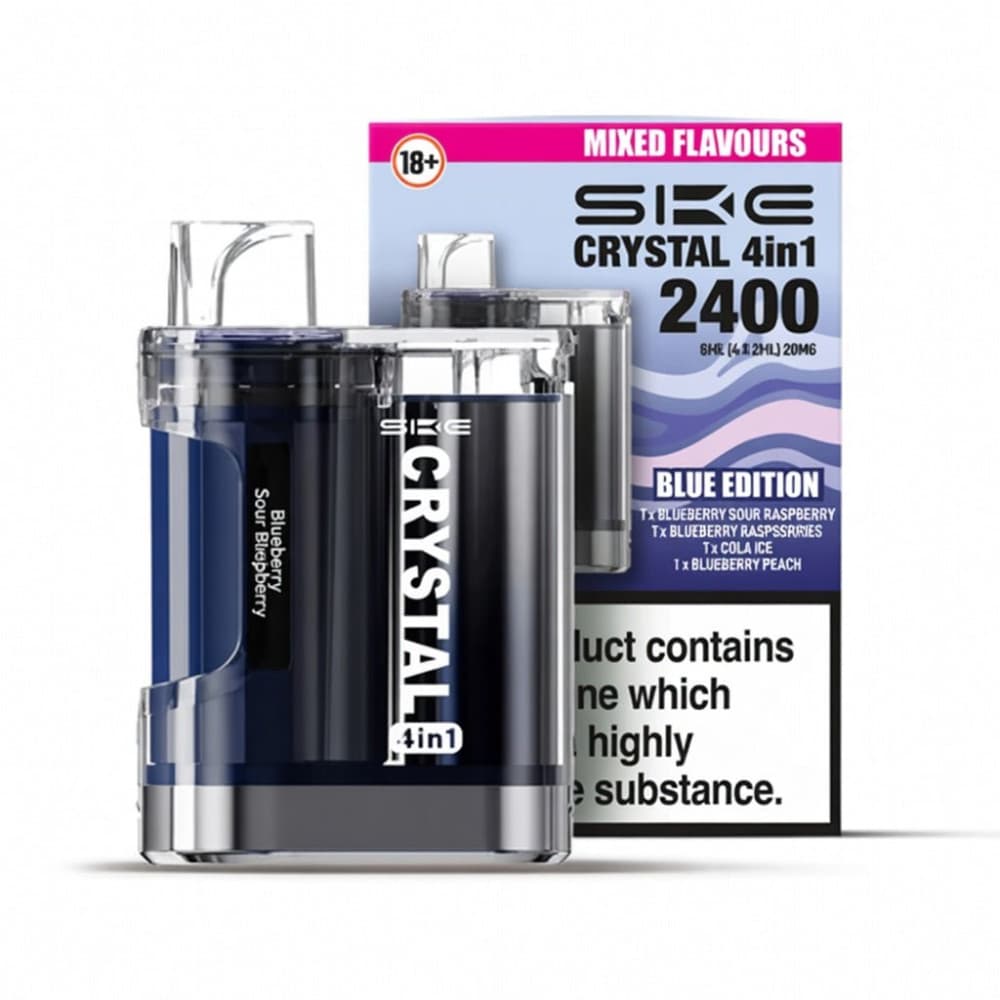  Blue Edition SKE Crystal 4 in 1 2400 Prefilled Pod Kit
