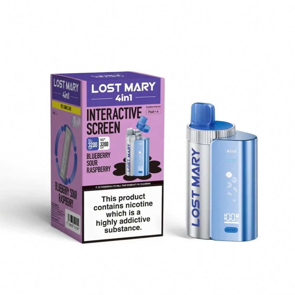  Blue Sour Raspberry Lost Mary 4 in 1 Pod Kit