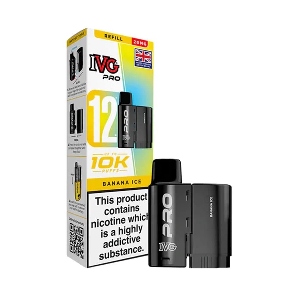  Banana Ice 20mg IVG Pro 12 Prefilled Pod & Refill Container