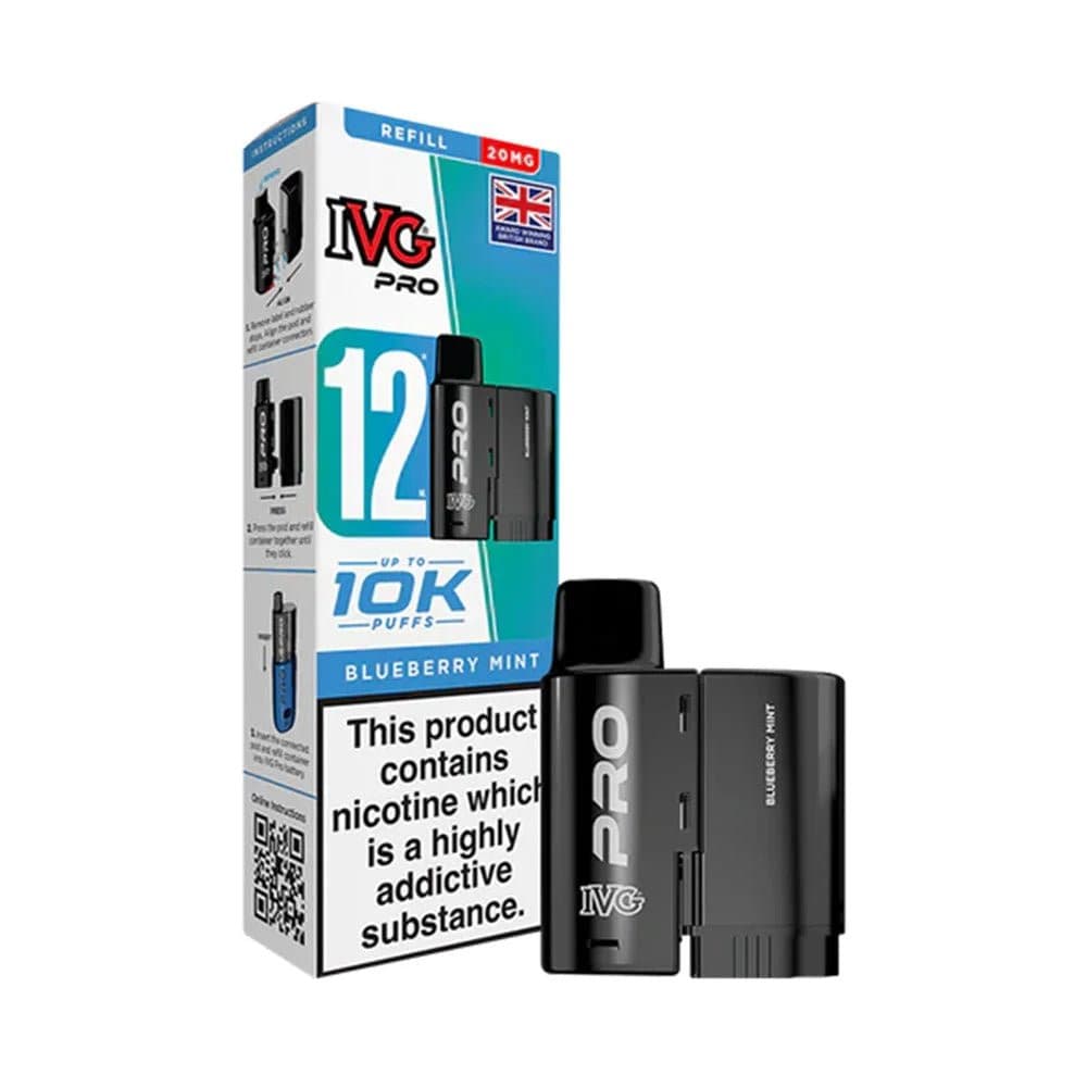  Blueberry Mint 20mg IVG Pro 12 Prefilled Pod & Refill Container