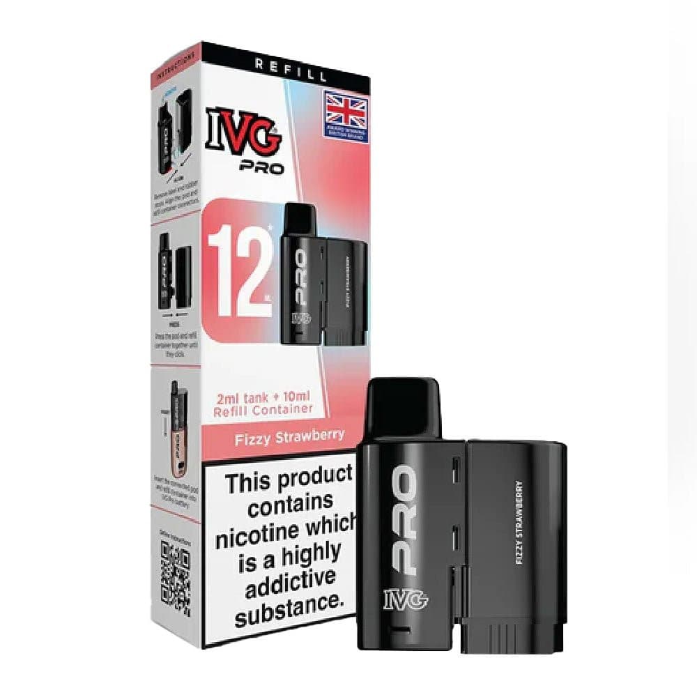  Fizzy Strawberry 20mg IVG Pro 12 Prefilled Pod & Refill Container