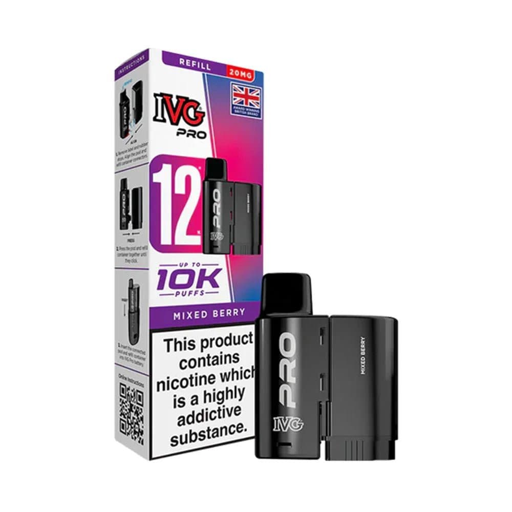  Mixed Berry 20mg IVG Pro 12 Prefilled Pod & Refill Container