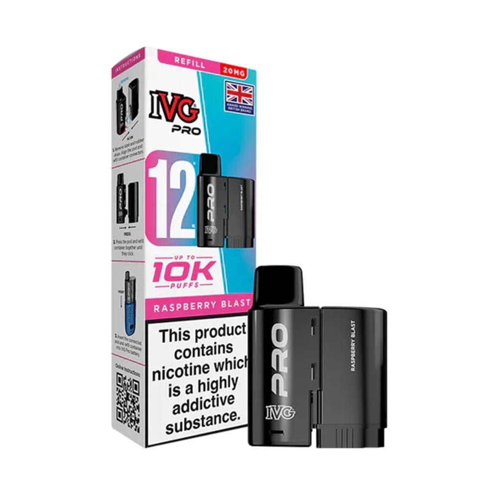  Raspberry Blast 20mg IVG Pro 12 Prefilled Pod & Refill Container