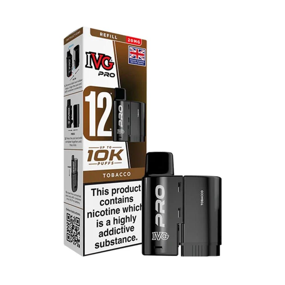  Tobacco 20mg IVG Pro 12 Prefilled Pod & Refill Container