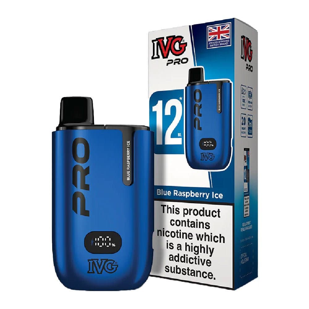  Blue Raspberry Ice 0mg IVG Pro 12 Prefilled Pod Kit