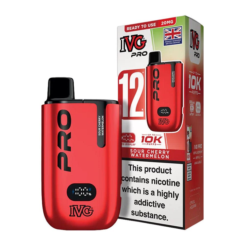  Sour Cherry Watermelon 20mg IVG Pro 12 Prefilled Pod Kit
