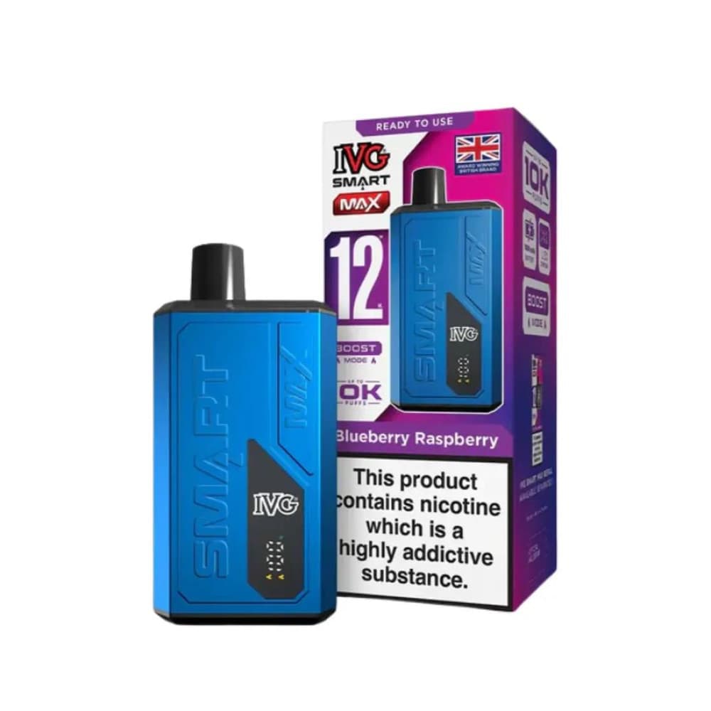  Blueberry Raspberry IVG Smart Max 10k Prefilled Pod Vape Kit