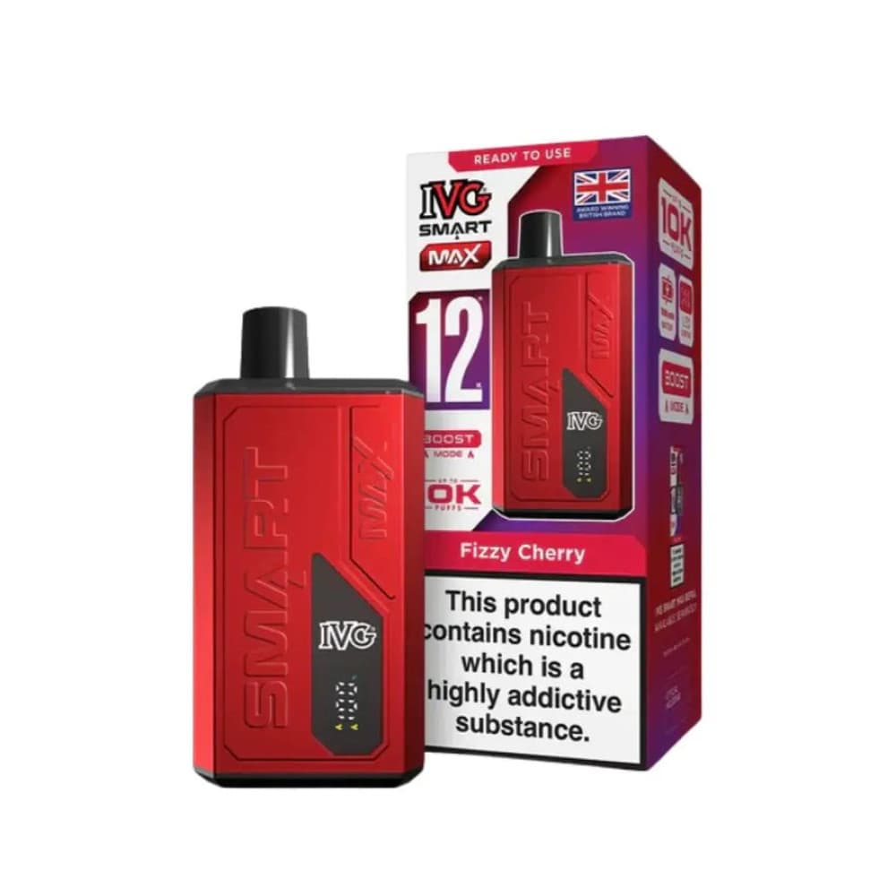  Fizzy Cherry IVG Smart Max 10k Prefilled Pod Vape Kit