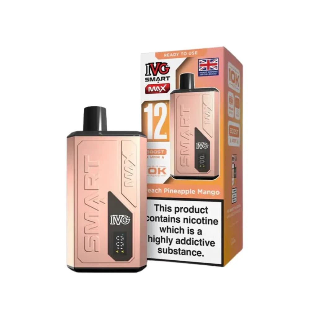  Peach Pineapple Mango IVG Smart Max 10k Prefilled Pod Vape Kit