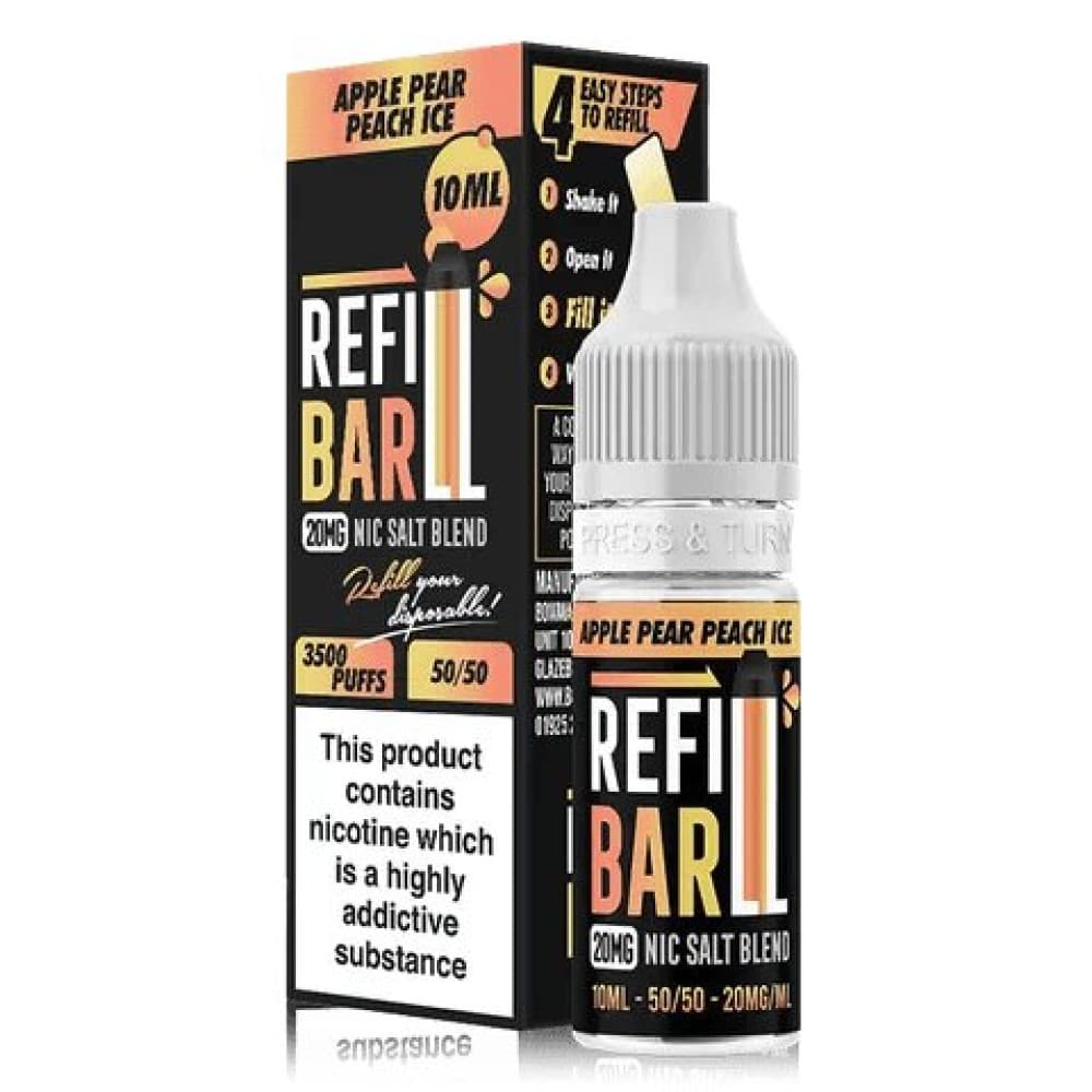  Apple Peach Pear / 10mg Refill Bar 10ml Nic Salt E-Liquid
