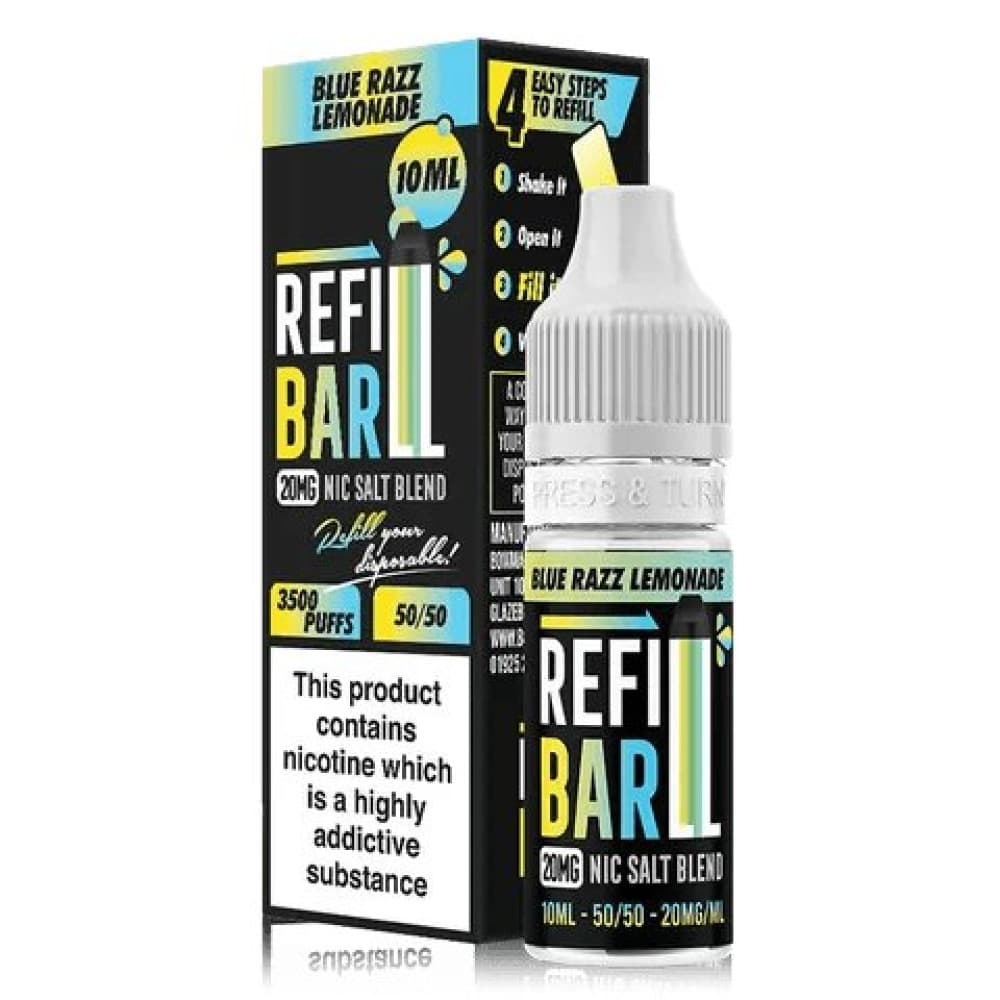  Blue Razz Lemonade / 10mg Refill Bar 10ml Nic Salt E-Liquid
