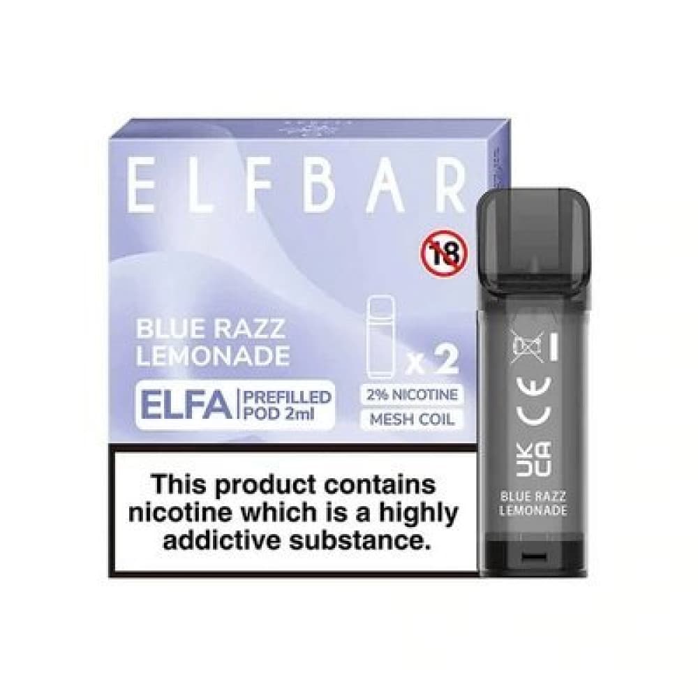  Blue Razz Lemonade Elf Bar Elfa Replacement Pods