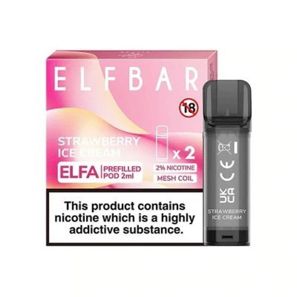 Strawberry Ice Cream Elf Bar Elfa Replacement Pods