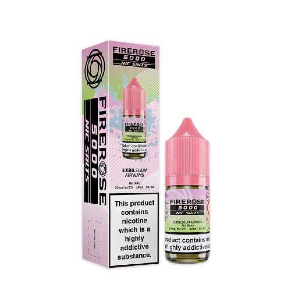  Bubblegum Airways / 10mg Elux Firerose 5000 Nic Salts 10ml