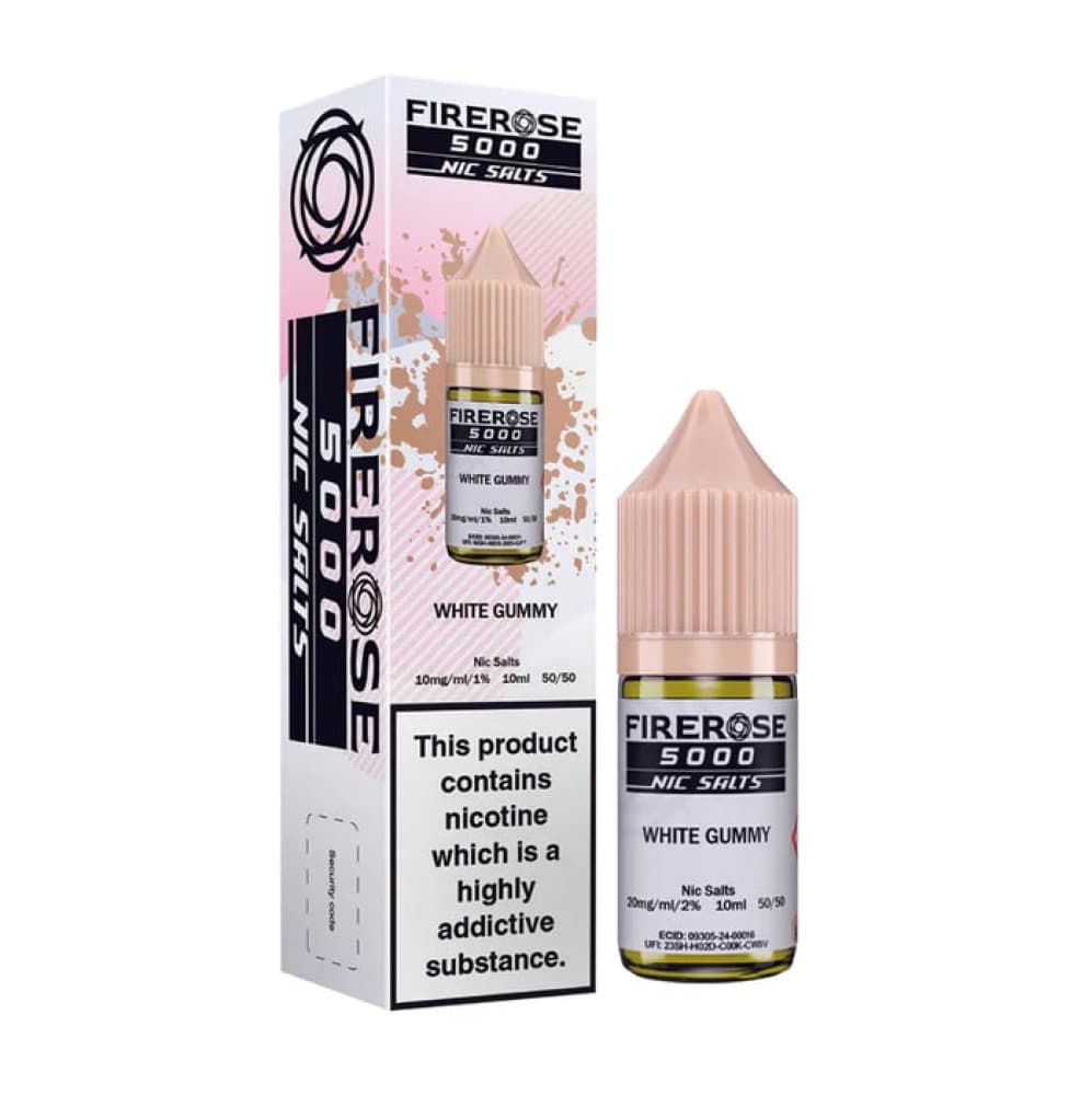  White Gummy / 10mg Elux Firerose 5000 Nic Salts 10ml