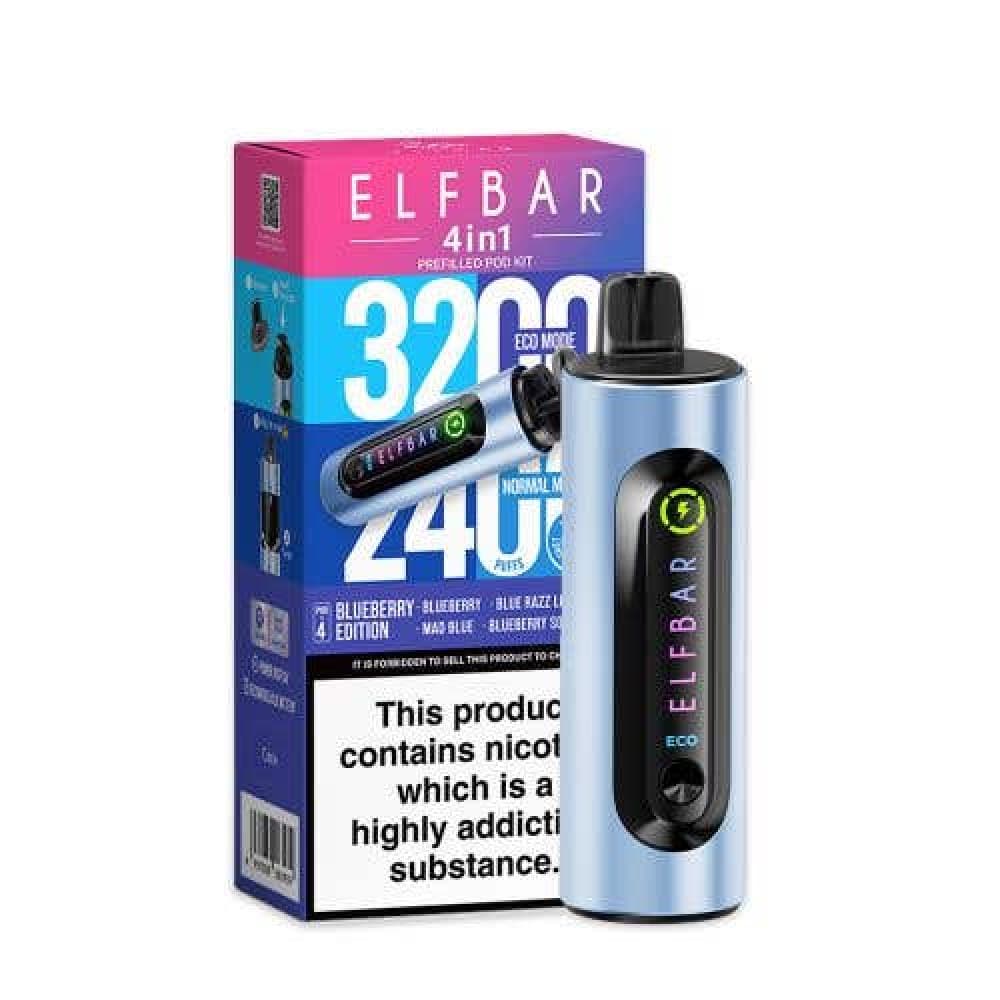  Blueberry Edition Elf Bar 4-in-1 3200 Prefilled Pod Kit