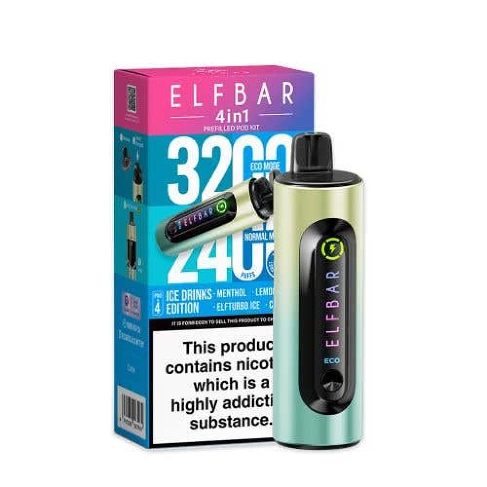  Ice Drinks Edition Elf Bar 4-in-1 3200 Prefilled Pod Kit