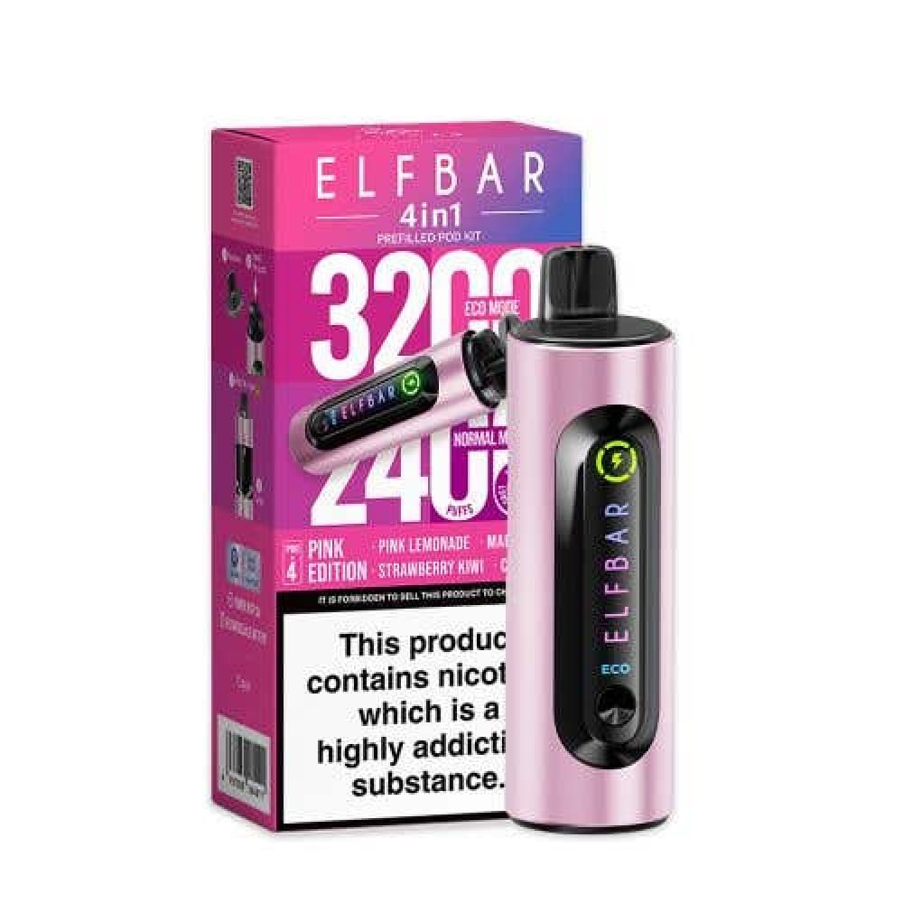  Pink Edition Elf Bar 4-in-1 3200 Prefilled Pod Kit