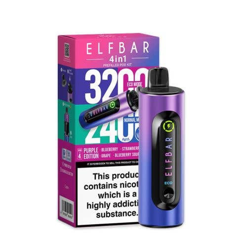  Purple Edition Elf Bar 4-in-1 3200 Prefilled Pod Kit