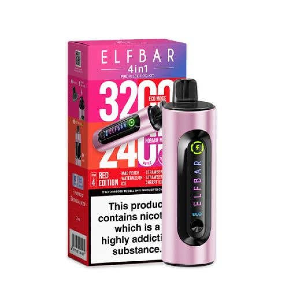  Red Edition Elf Bar 4-in-1 3200 Prefilled Pod Kit