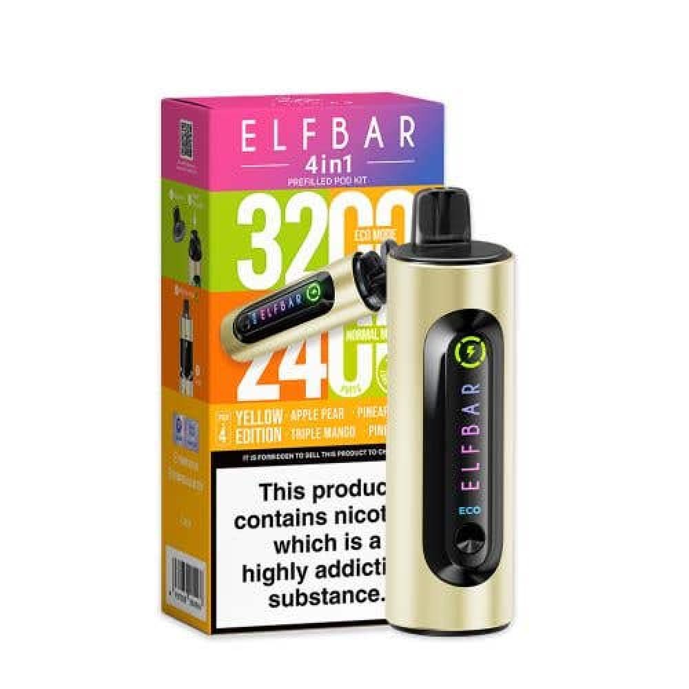  Yellow Edition Elf Bar 4-in-1 3200 Prefilled Pod Kit
